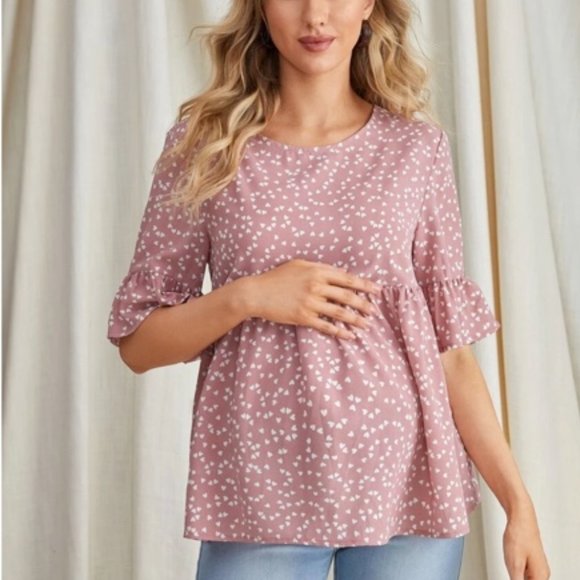 SHEIN Maternity Pink Top - Picture 1 of 5